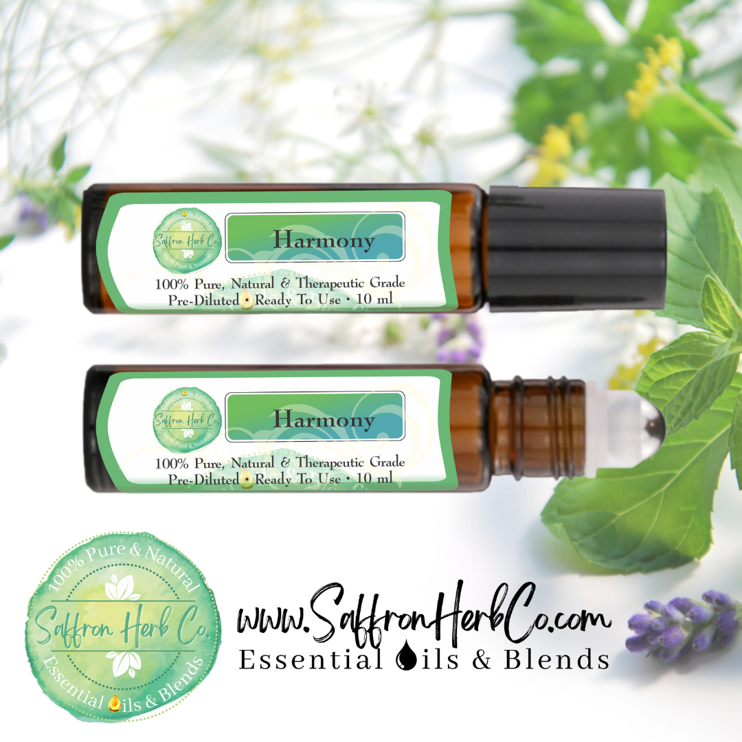 Harmony Essential Oil Roller Bottle Blend • 100% Pure & Natural • Pre-Diluted • Ready To Use